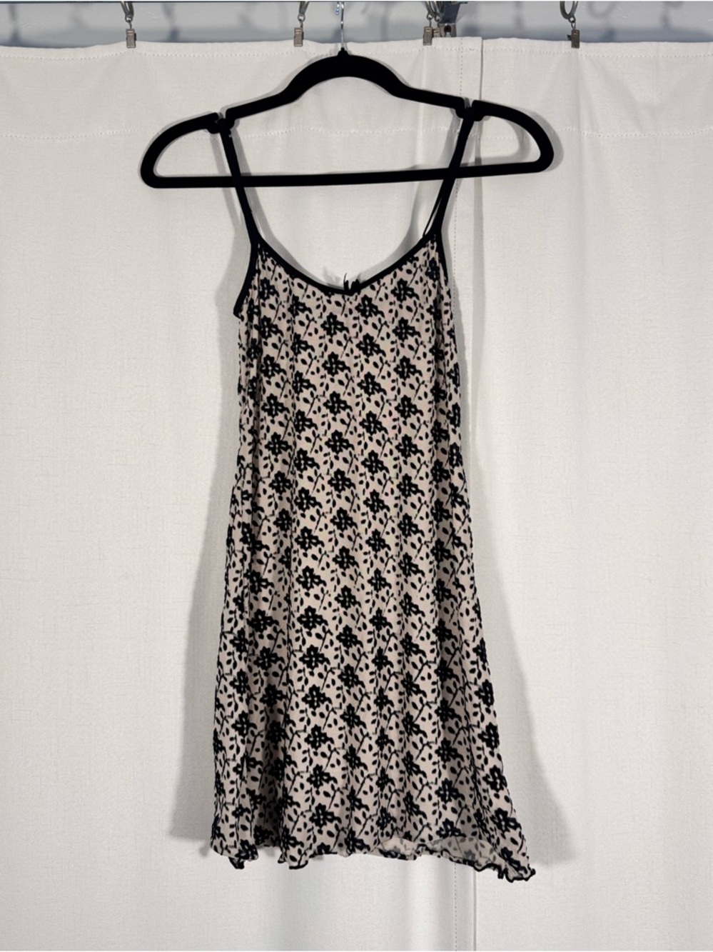 PJ Salvage Y2K Textured Floral Chemise Mini Dress